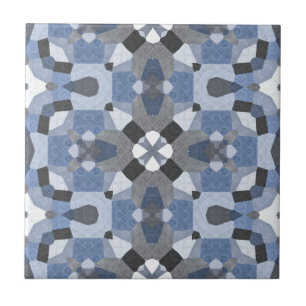 Trendy Blue and Gray Accent Ceramic Tile
