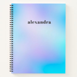 Trendy Blue and Purple Abstract Unicorn Gradient  Notebook