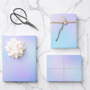 Trendy Blue and Purple Abstract Unicorn Gradient Wrapping Paper Sheets