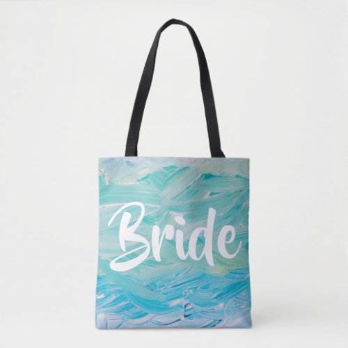 Trendy Blue Bride  Tote Bag