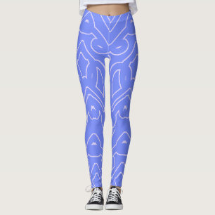 Trendy blue color classic "Ratti_Creative_Arts" Leggings