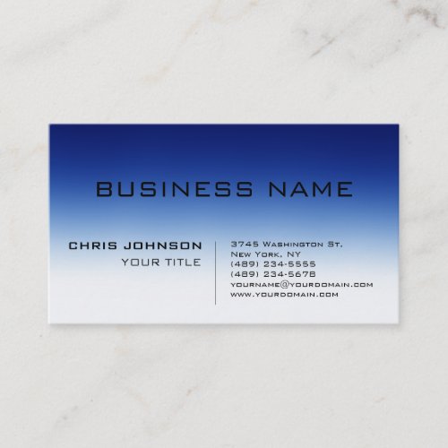 Trendy Blue Contemporary Consultant Business Card