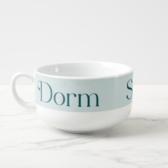 Trendy Blue Dorm Sweet Dorm Soup Mug (Right)