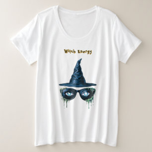 Trendy Blue Eyed -Witch Energy  Plus Size T-Shirt