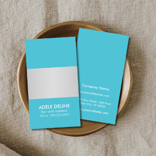 Trendy Blue Gray Striped Business Card Template