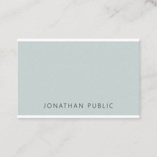 Trendy Blue Green Template Modern Elegant Clean Business Card