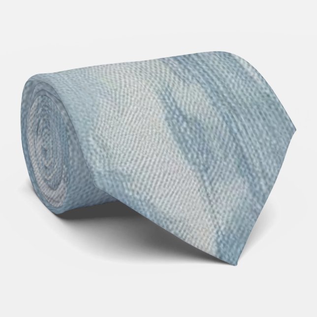Trendy Blue Jean Fabric Neck Tie (Rolled)