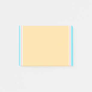 Trendy Blue Pink Yellow White Elegant Modern Blank Post-it Notes