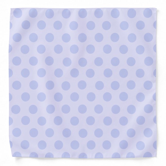 Trendy Blue Polka Dot Pattern Bandana (Front)