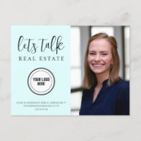 Trendy Blue Real Estate Marketing Add Logo