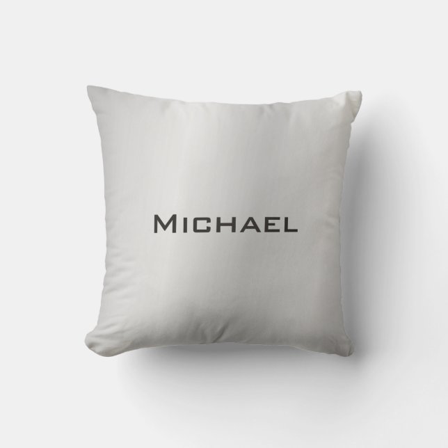 Trendy Blue Silver Grey Modern Professional Throw Pillow (Front)