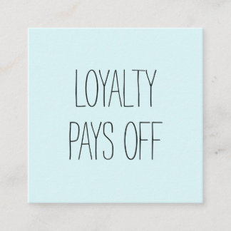 Trendy blue simple modern minimalist loyalty card
