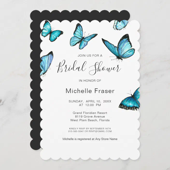 butterflies bridal