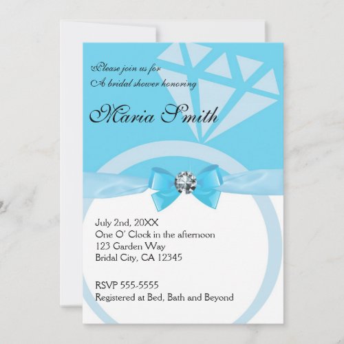 Tiffany Blue Wedding Bridal Shower Invitations