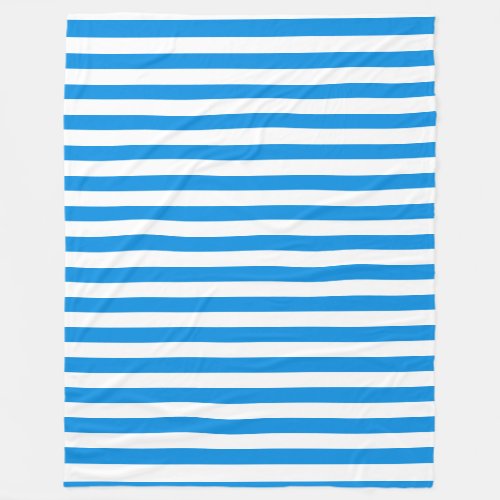 Trendy Blue White Striped Elegant Template Large Fleece Blanket