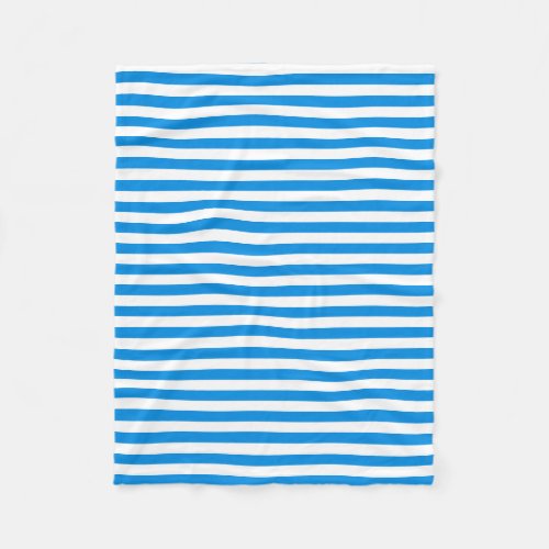 Trendy Blue White Striped Elegant Template Small Fleece Blanket