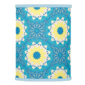 Trendy Blue & Yellow Ornamental Geometric Pattern Lamp Shade (Right)