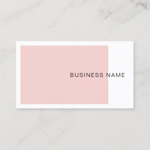 Trendy Blush Pink Elegant Company Modern Simple Business Card