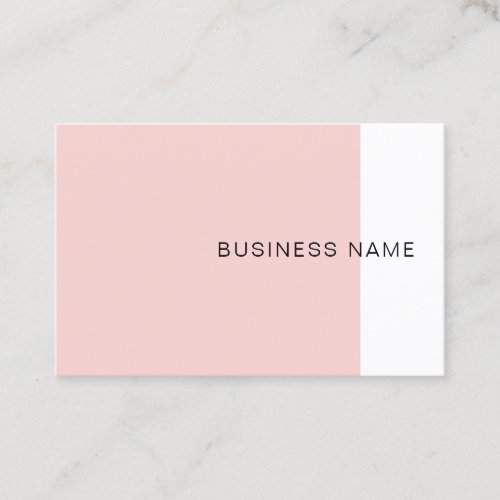 Trendy Blush Pink Elegant Modern Minimalist Design Business Card
