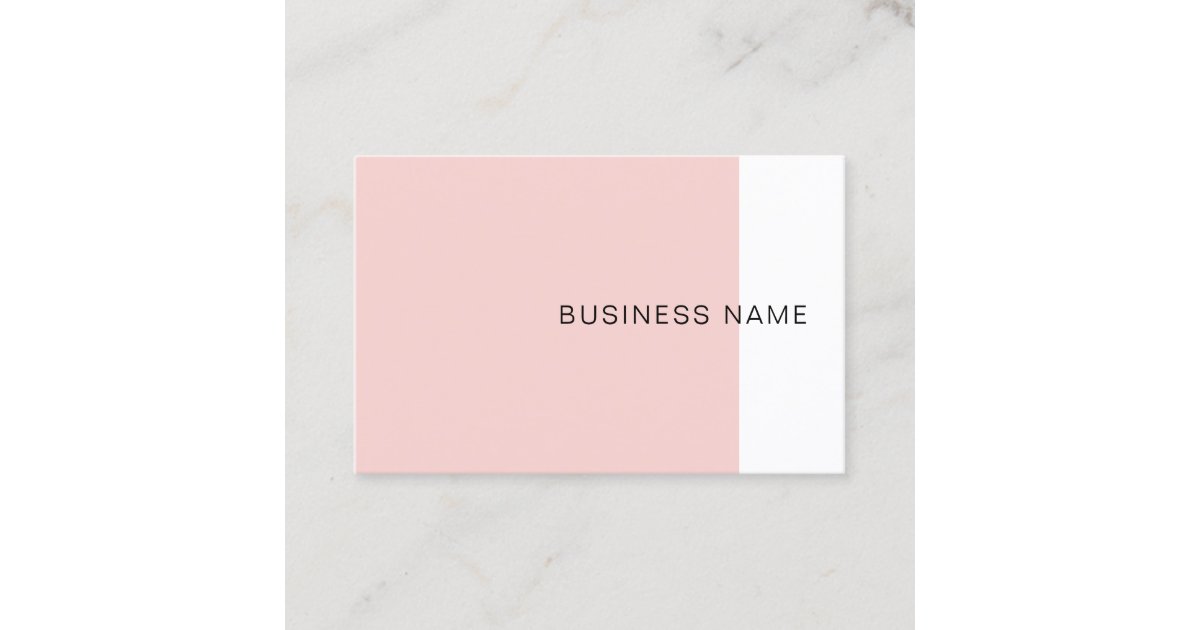 Trendy Blush Pink Elegant Modern Minimalist Design Business Card | Zazzle