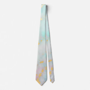 Trendy Blush Pink Mint Gold Luxury Collection Neck Tie