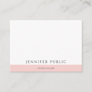 Trendy Blush Pink Modern Template Elegant Business Card
