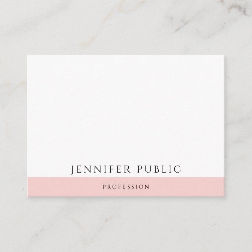 Trendy Blush Pink Modern Template Elegant Business Card