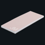 Trendy Blush Pink Oversized Monogrammed Initials Magnetic Notepad<br><div class="desc">Modern white typography initials highlighted on a blush pink background. Perfect trendy gift for mom,  grandma,  aunt,  sister,  niece or best friend.</div>