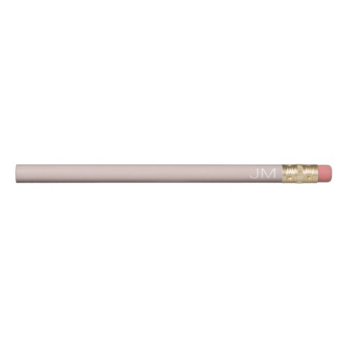 Trendy Blush Pink Oversized Monogrammed Initials Pencil