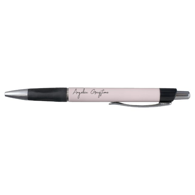 Trendy Blush Pink Personalized Name  Pen (Bottom)