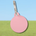 Trendy Blush Pink Solid Color | Classic Elegant Pet ID Tag<br><div class="desc">Trendy Blush Pink Solid Color | Classic | Elegant | Stylish | Gift</div>