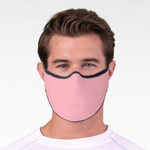 Trendy Blush Pink Solid Color  Classic Elegant Premium Face Mask
