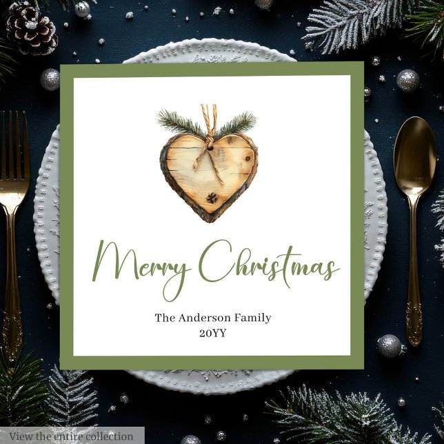 Trendy Bohemian Christmas Wreath in Botanical   Paper Dinner Napkins (Trendy Bohemian Christmas Wreath in Botanical Napkin

)