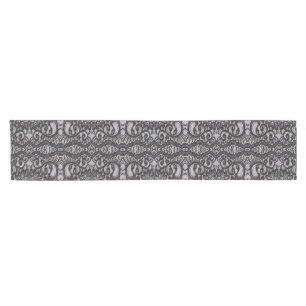 trendy bohemian girly Parisian black lace Short Table Runner