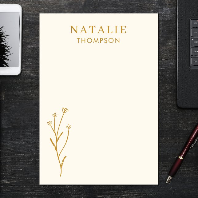 Trendy Boho Chic Custom Mustard Yellow Customized Post-it Notes (Creator Uploaded)