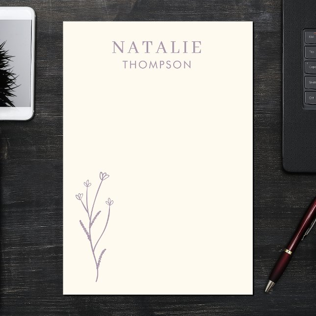 Trendy Boho Chic Lilac Lavender Cool Personalized Post-it Notes (Creator Uploaded)