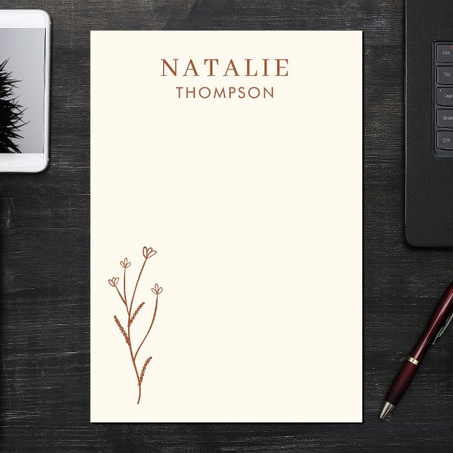 Trendy Boho Chic Terracotta Cool Personalized Post-it Notes (Creator Uploaded)