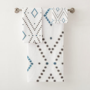 trendy boho design, modern, chic, minimalist  bath towel set
