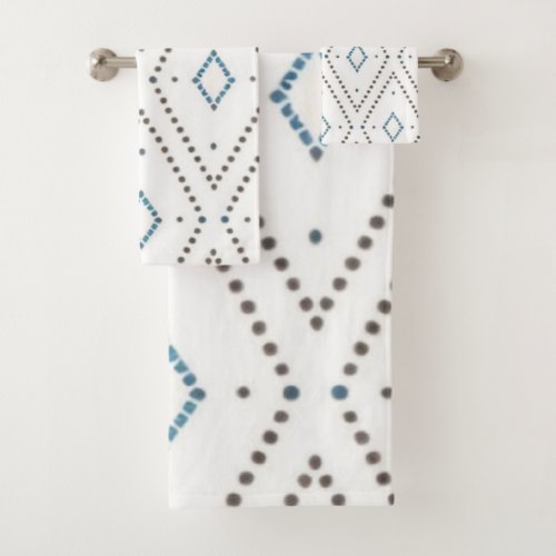 trendy boho design modern chic minimalist  bath towel set