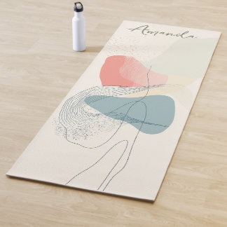 Trendy Boho-Inspired Abstract Composition Yoga Mat