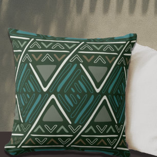 Trendy Boho Mud Cloth Pattern Throw Pillow