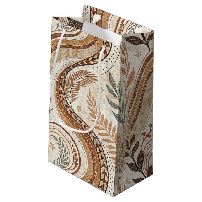 Trendy Boho Pattern Gift Bag (Back Angled)