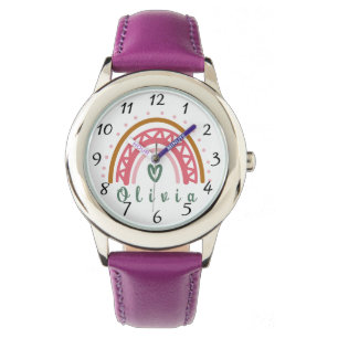 Trendy Boho Rainbow with a Personalized Name Watch