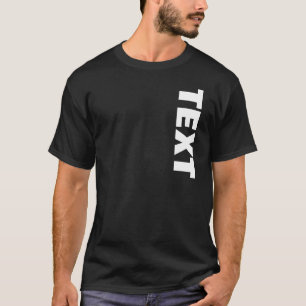 Trendy Bold Big Font Text Name Mens Black Modern T-Shirt