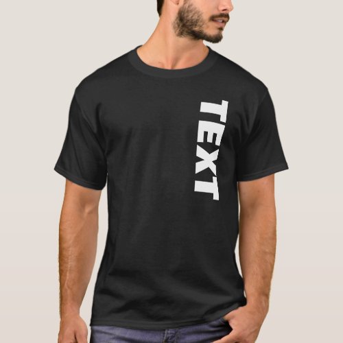 Trendy Bold Big Font Text Name Mens Black Modern T_Shirt