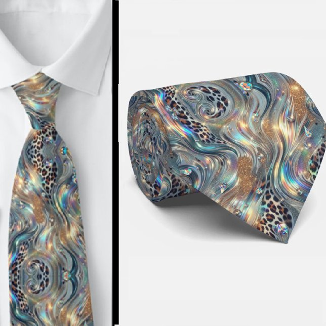 Trendy & Bold | Opal Leopard Print Neck Tie (Creator Uploaded)