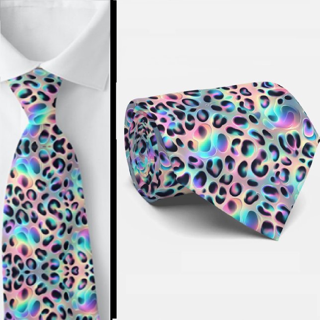 Trendy & Bold | Opal Leopard Print Necktie (Creator Uploaded)