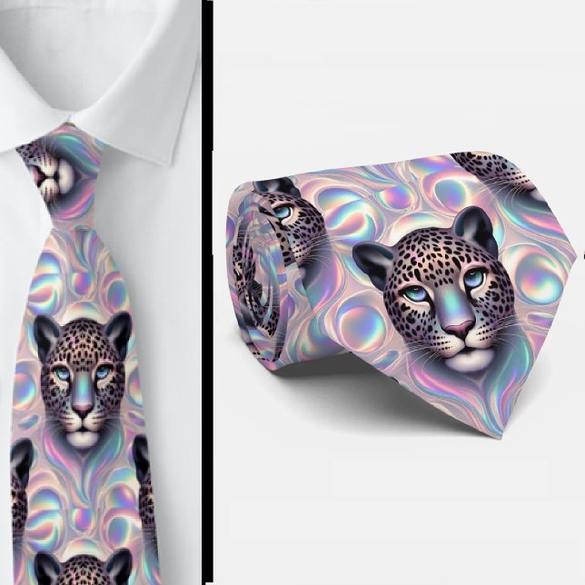 Trendy & Bold | Opal Leopard Print Necktie (Creator Uploaded)