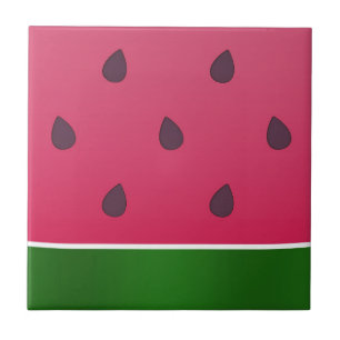 Trendy Bold Watermelon Graphic Ceramic Tile