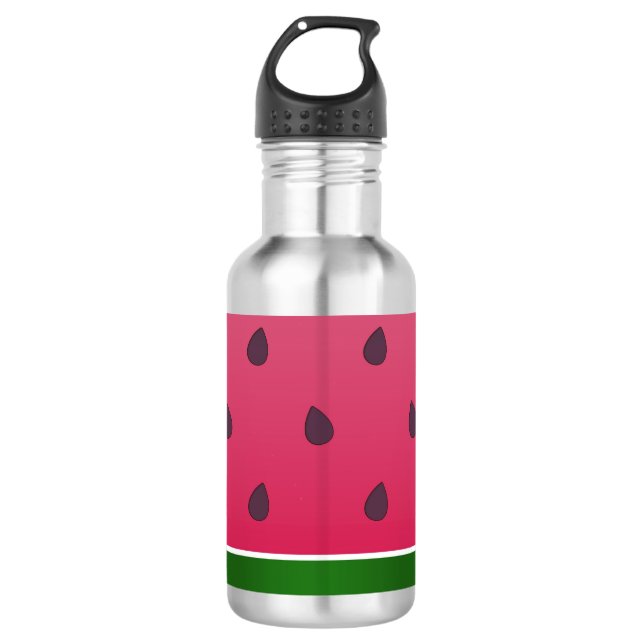 Trendy Bold Watermelon Graphic Stainless Steel Water Bottle (Front)